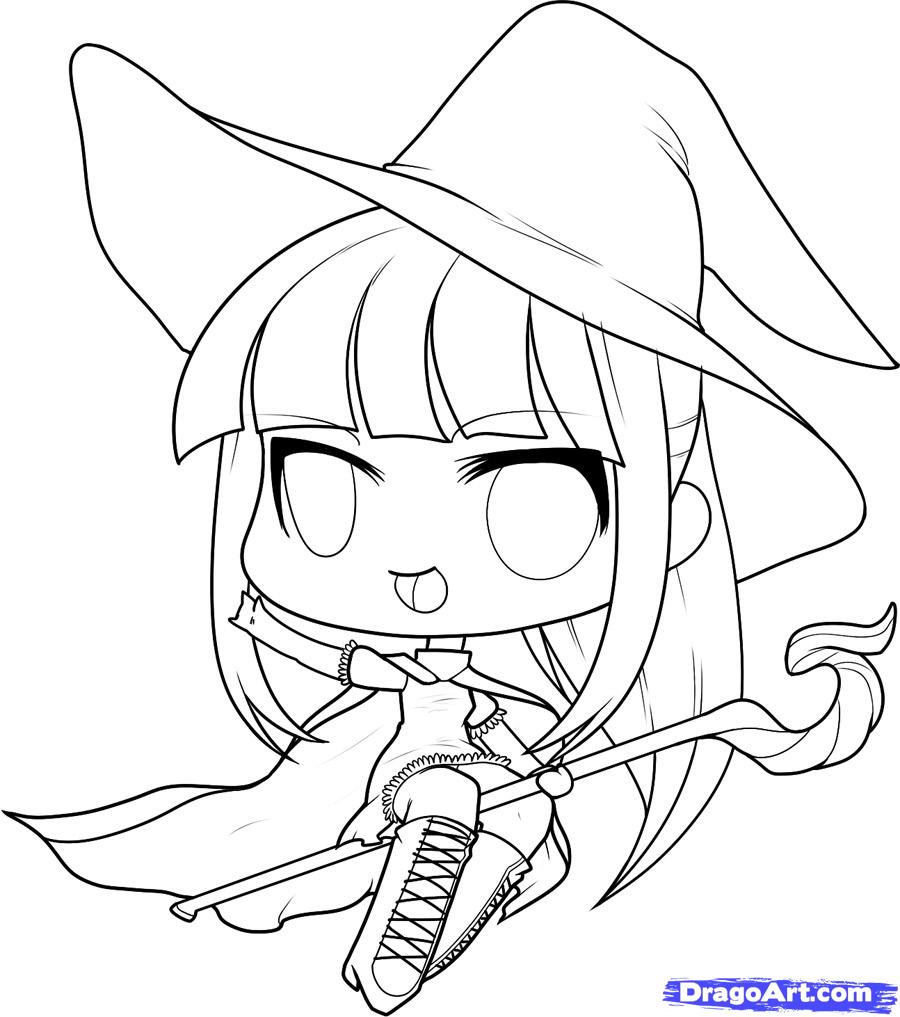 900x1017 Halloween Chibi Witch