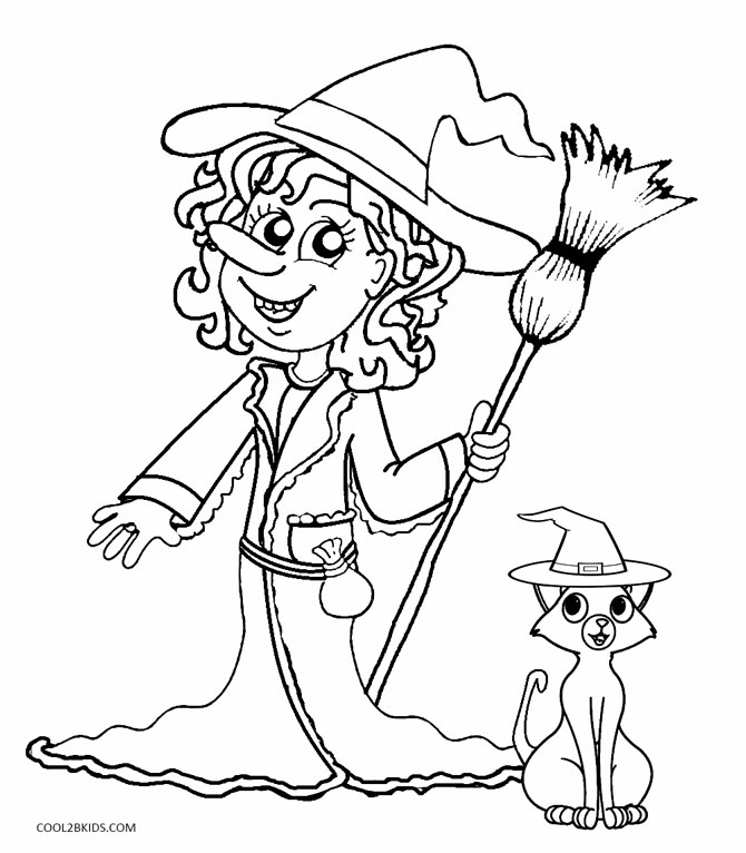 670x766 Printable Witch Coloring Pages For Kids Cool2bkids