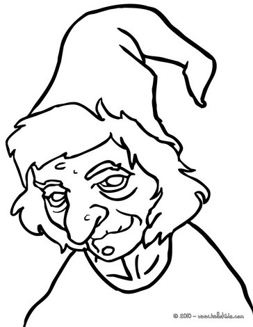 364x470 Ugly Sorceress Face Coloring Pages