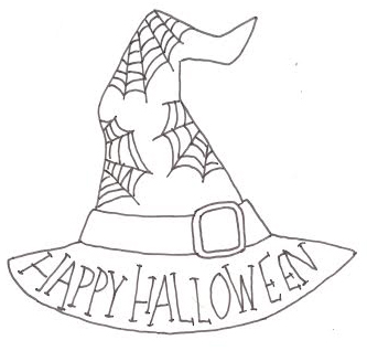 333x318 Happy Halloween Witch Hat Cut Out