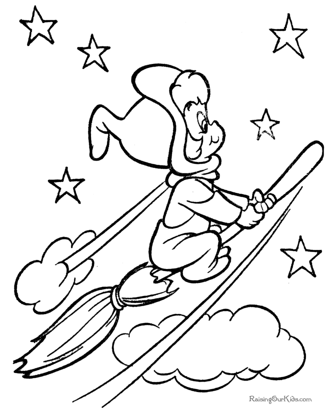 670x820 Coloring Pages Of Witches On A Broom 517855