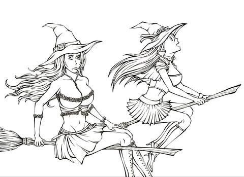 480x349 Witches From Manga Bleach Coloring Page Free Printable Coloring