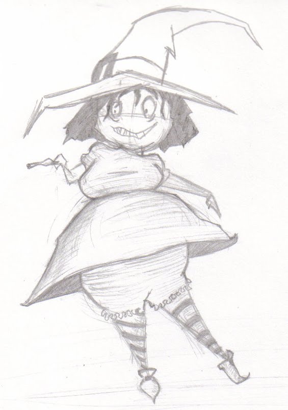 565x803 Witchy Witch Pencil Sketch By Niki Kehoe