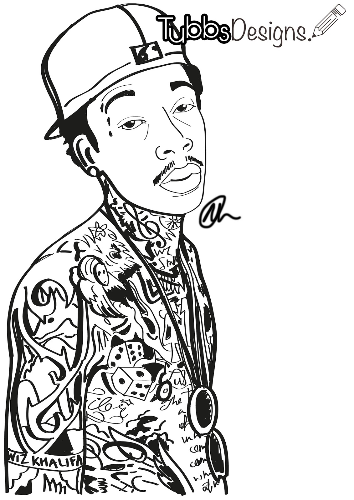 Wiz Khalifa Drawing at GetDrawings | Free download