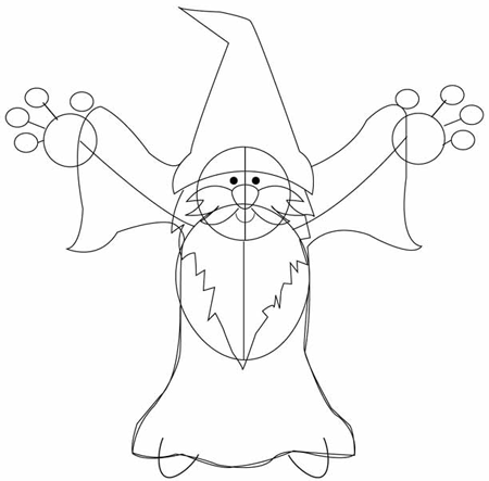 450x443 How To Draw Cartoon Wizards With Easy Step By Step Drawing Lesson