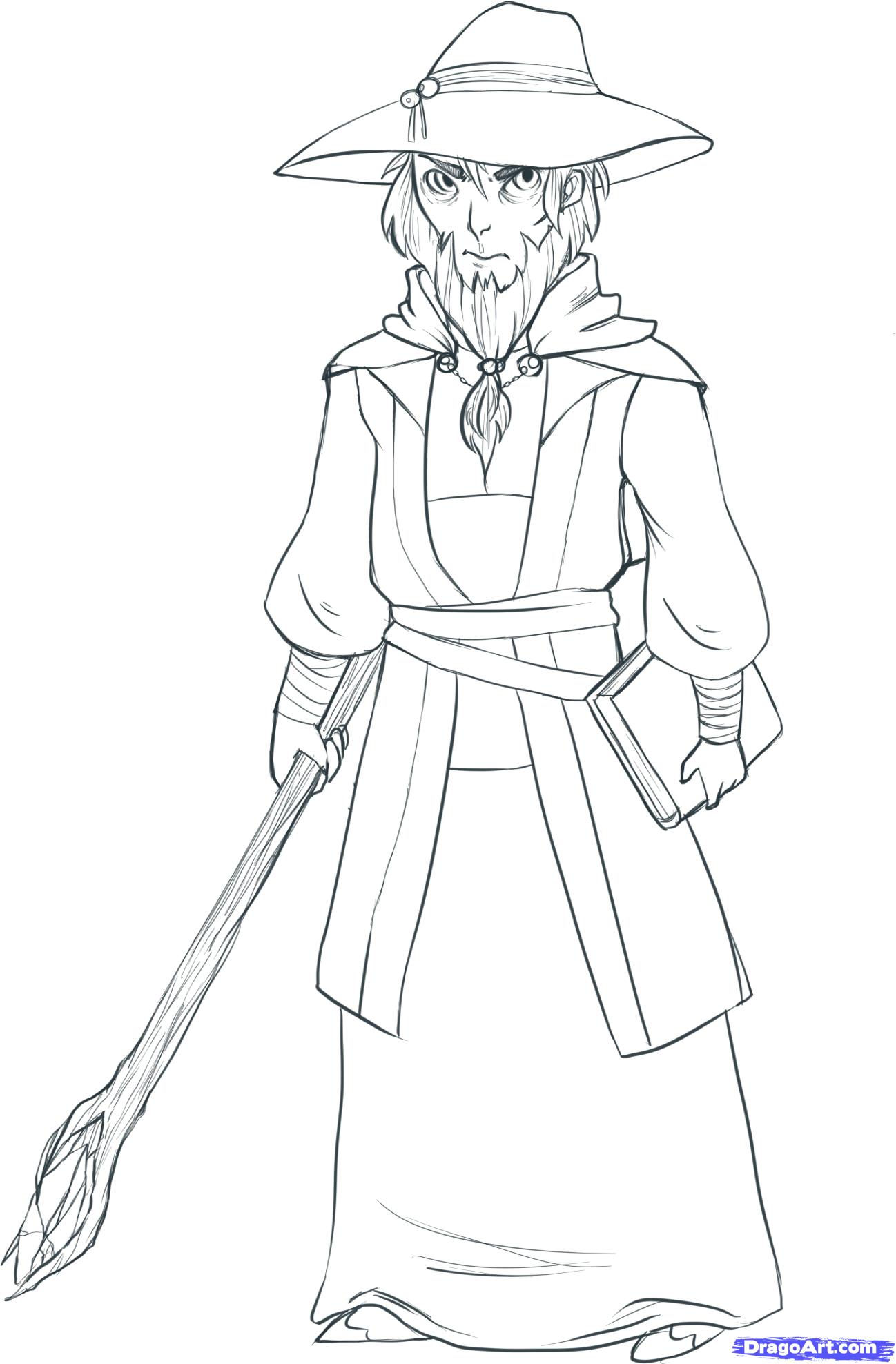 1298x1976 How To Draw A Wizard Step 16 How To Draw Drawings