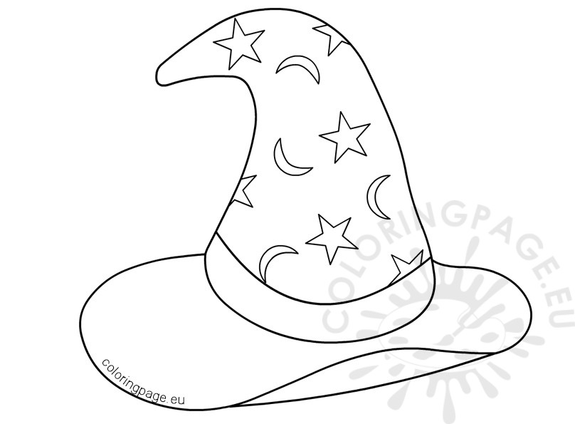 808x595 Wizard Hat Coloring Sheet Coloring Page