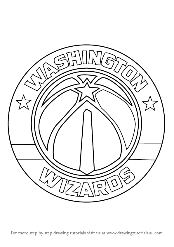 596x842 Learn How To Draw Washington Wizards Logo (Nba) Step By Step