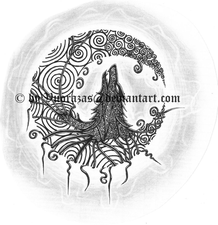 880x908 Wolf Moon By Vuorazas