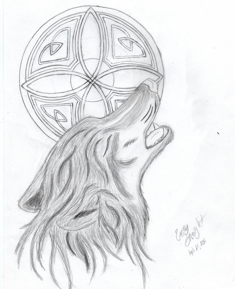 806x992 Celtic Moon Wolf By Snapwolf