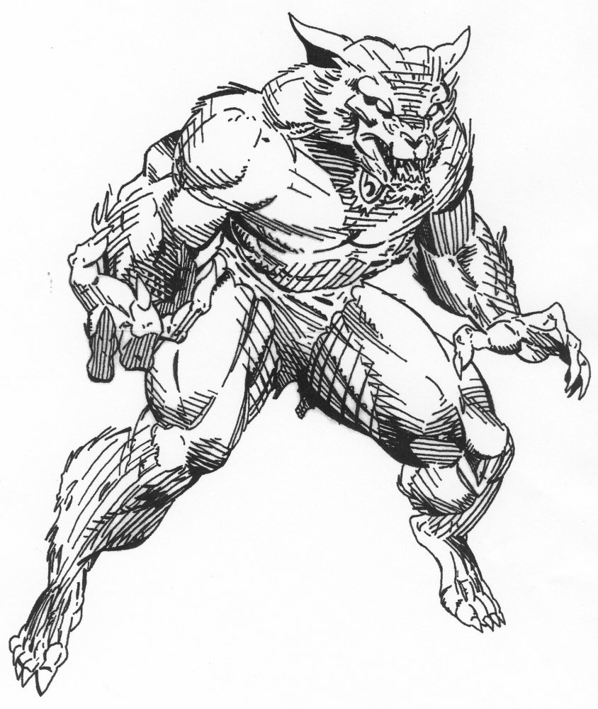 844x1000 Man Wolf Pose By Stonegate