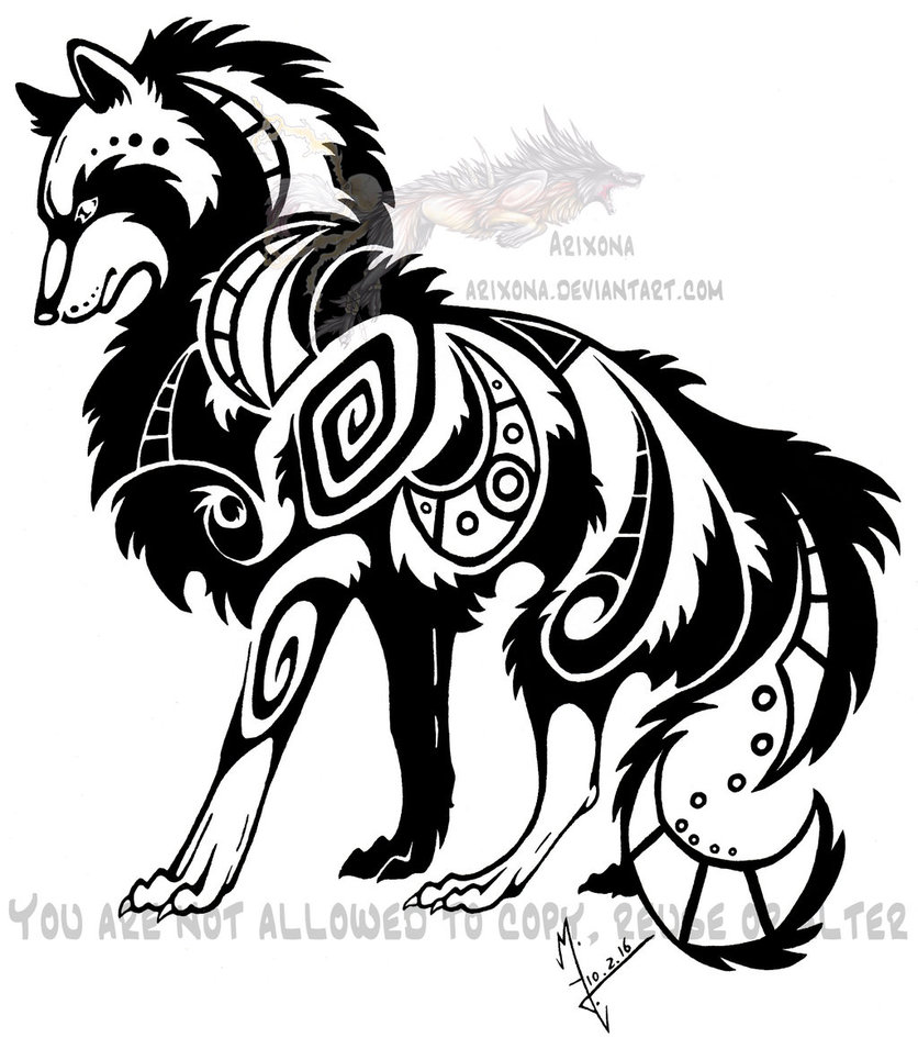 836x955 Posing Tribal Wolf By Arixona On Tribal Designs