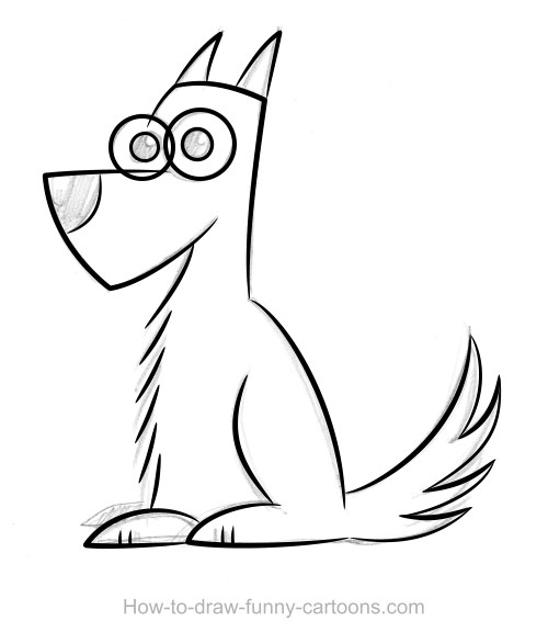 500x586 Wolf Drawing (Sketching + Vector)