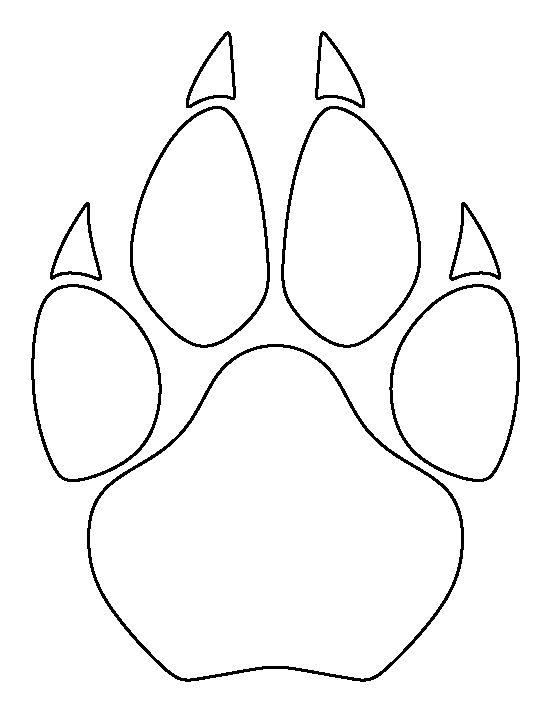 550x712 Wolf Paw Print