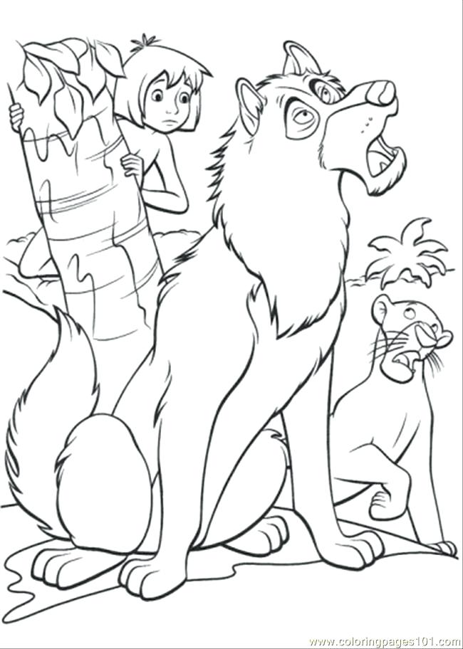 650x912 Jungle Book Coloring Pages Father Wolf And Coloring Page Jungle