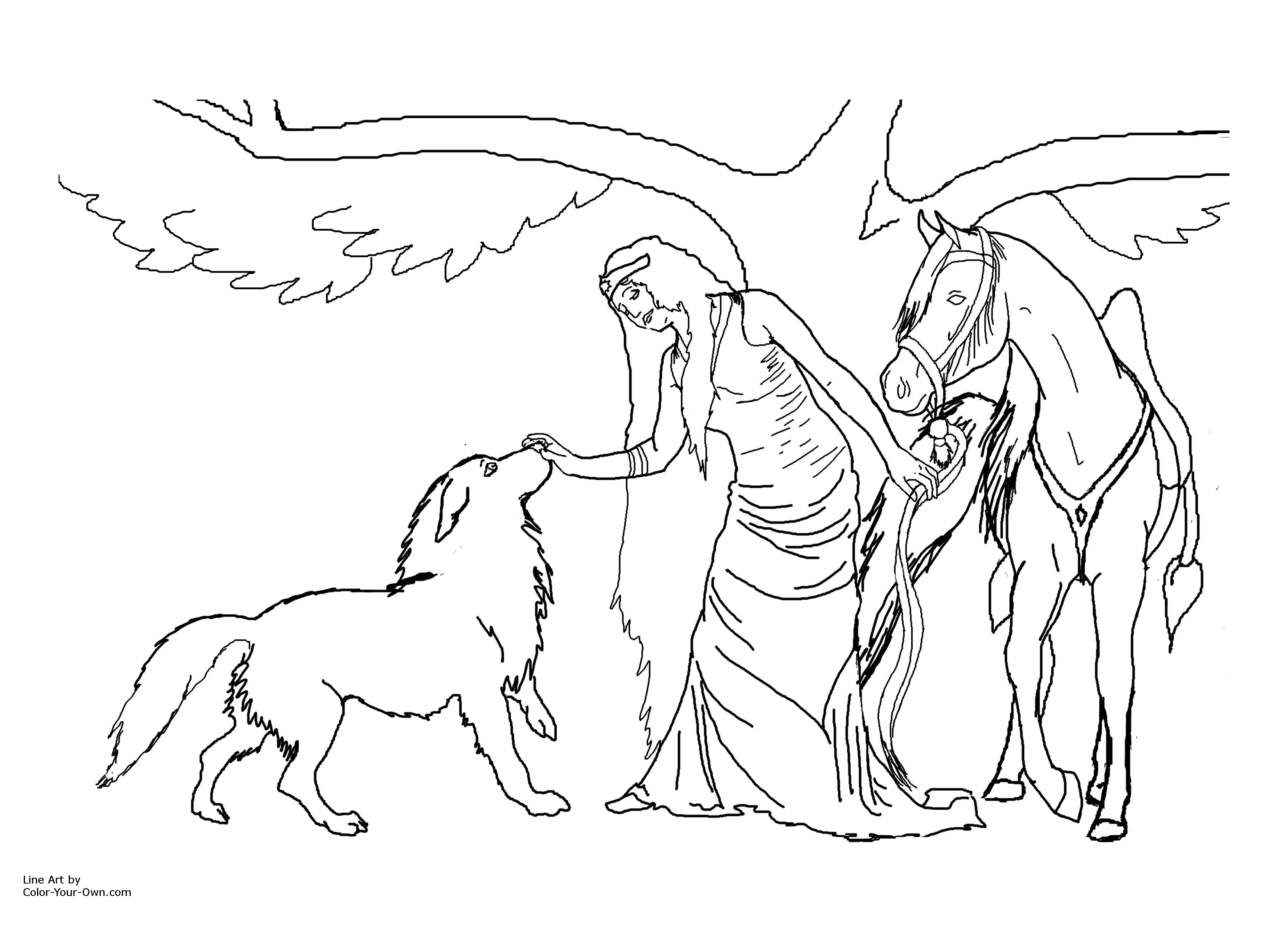 3300x2400 Fairies Coloring Pages