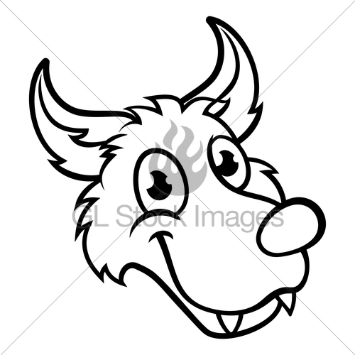 500x500 Wolf Cartoon Character Face Gl Stock Images