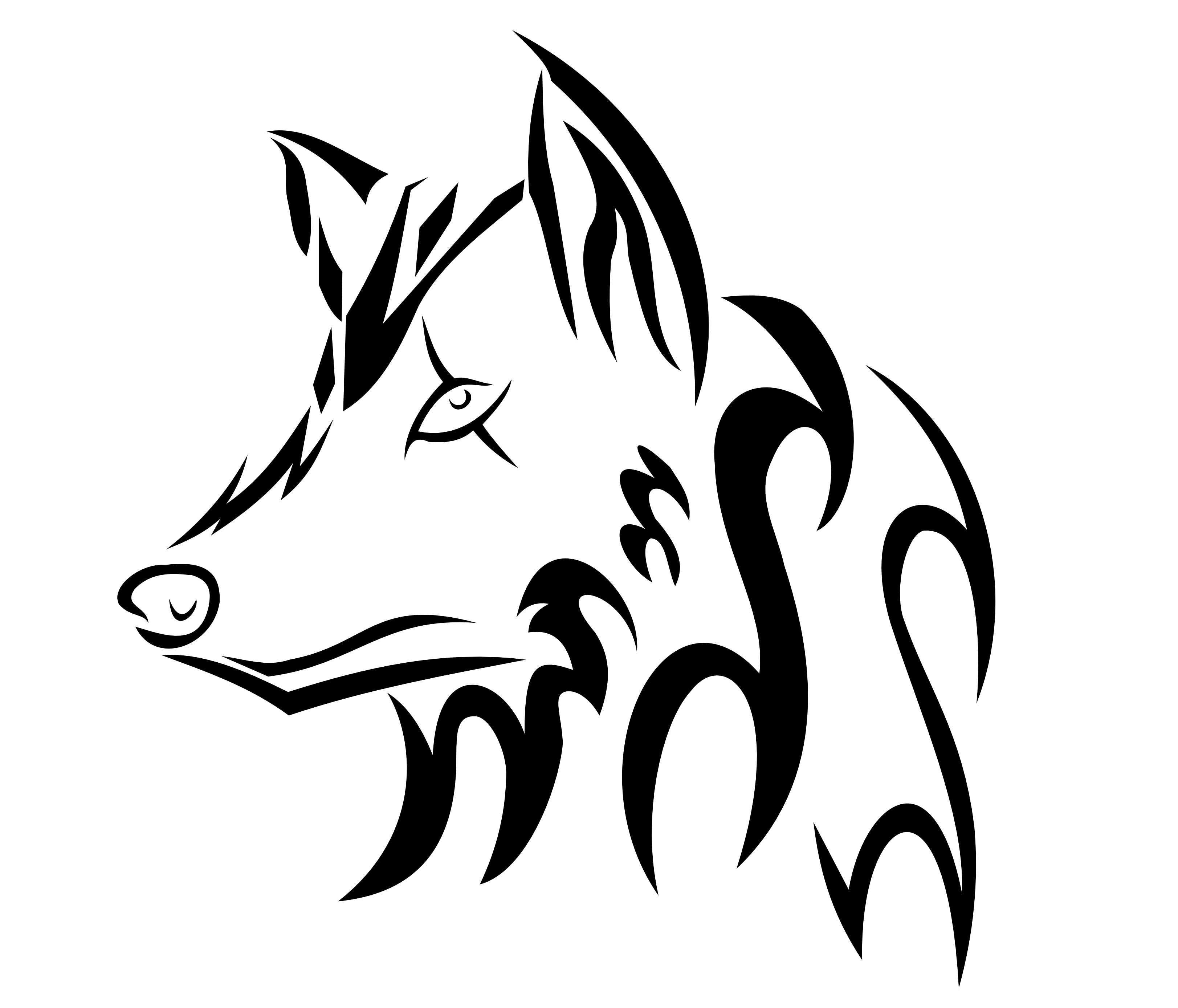 Wolf Drawing Easy at GetDrawings | Free download