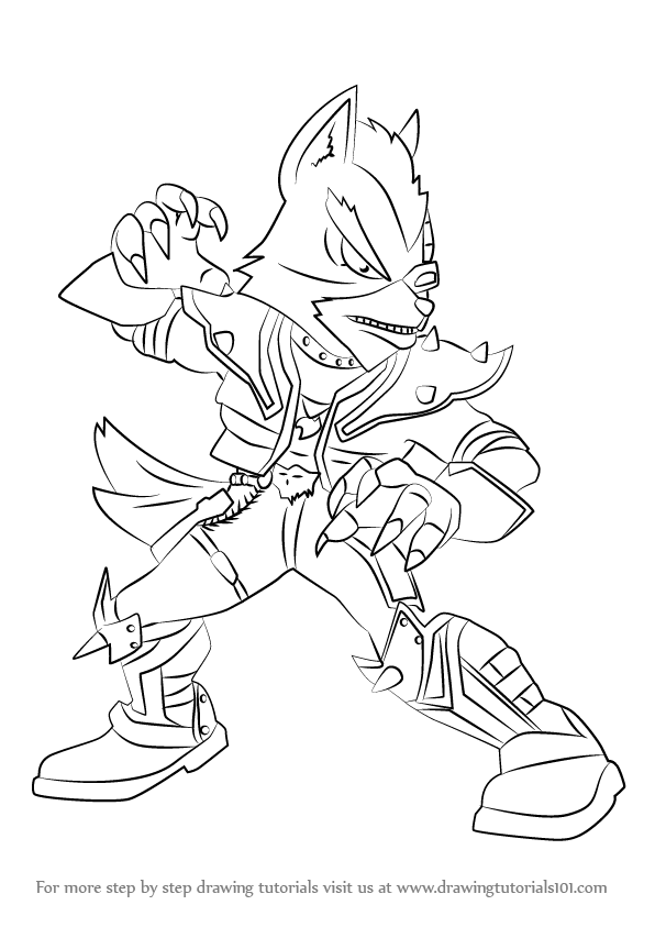 596x843 Learn How To Draw Wolf From Super Smash Bros (Super Smash Bros