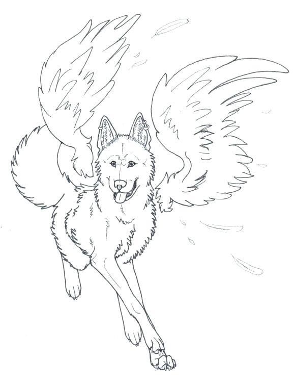 580x753 Wolves Coloring Pages Pin Drawn Howling Wolf Wing Coloring Page 4