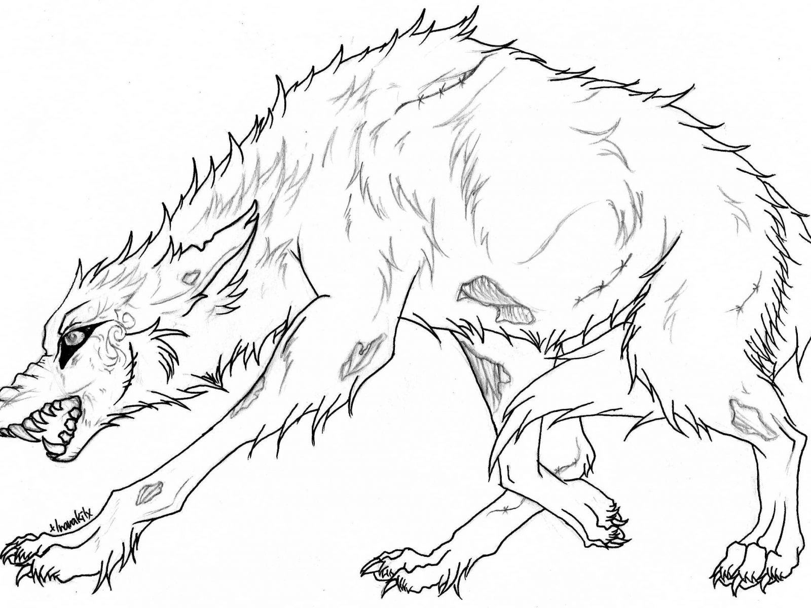 1600x1200 Perfect Design Wolf Coloring Page Look Realistic Pages Free