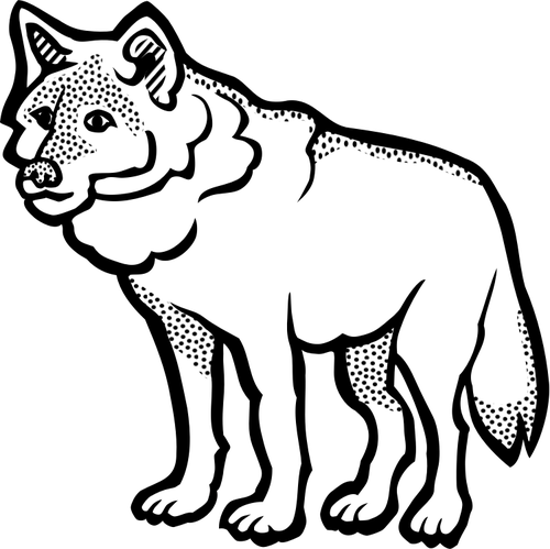 500x499 Thick Outline Wolf Illustration Public Domain Vectors