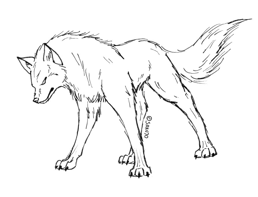 894x682 Growling Coloring Pages