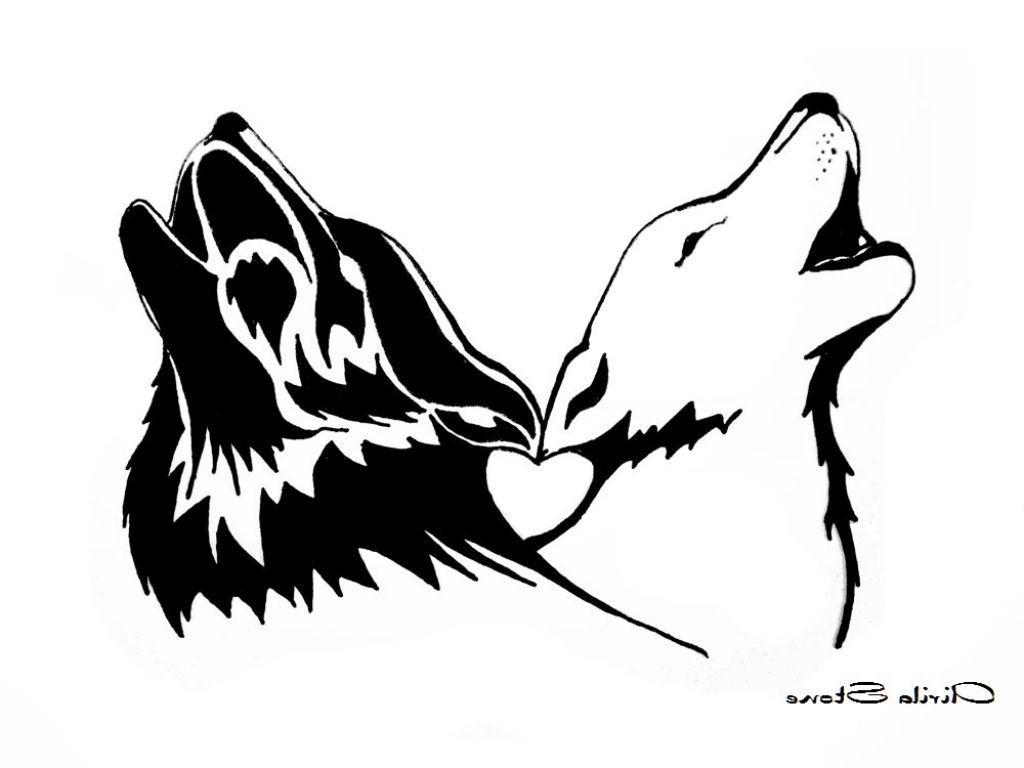 1024x768 Wolf Tattoo
