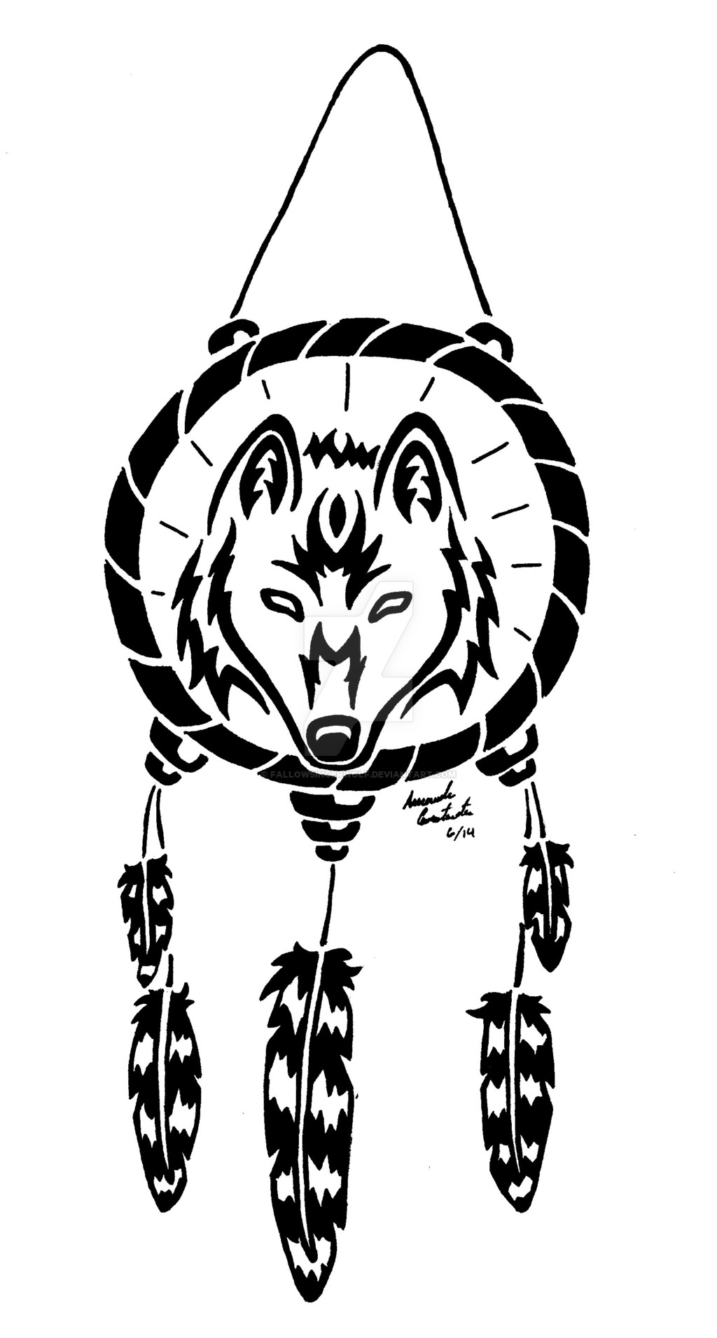 1024x1910 Wolf Dreamcatcher By Fallowsingerwolf