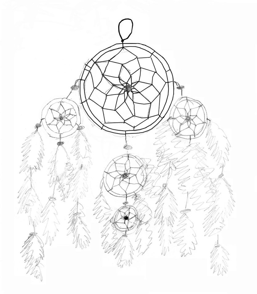 835x956 Dream Catcher Pencil Drawing By Xxxsilver Wolfxxx