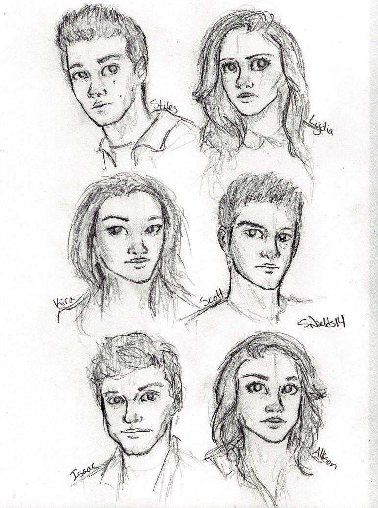 771x1036 Teen Wolf Sketches By Eyedowno