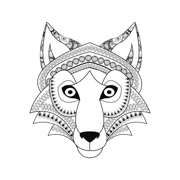 626x626 Wolf Icon. Animal And Ornamental Predator Vector Premium Download