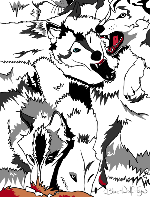 500x656 Wolf Meal By Blue Wolf Eyes