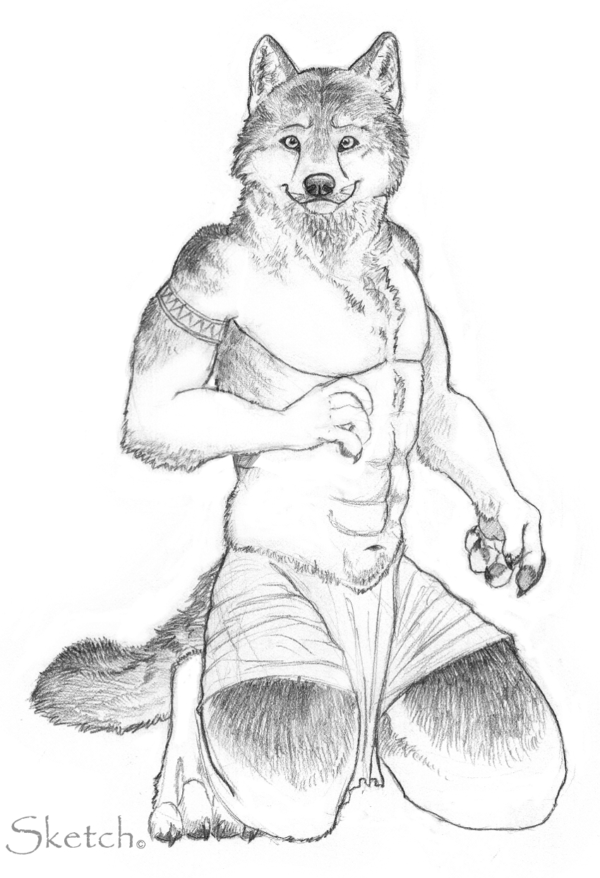 850x1245 Anthro Wolf By Nightenscythe