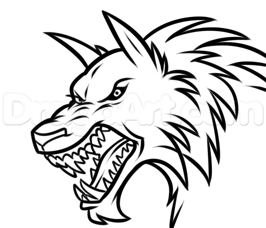 531x456 Drawn Face Werewolf