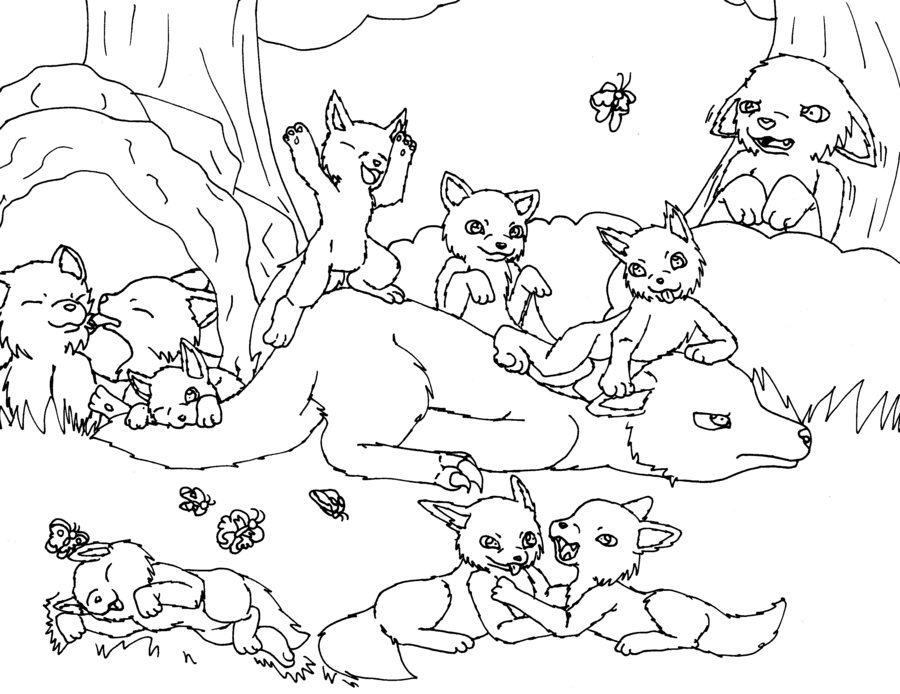 900x694 Wolf Family Base By Midnightflaze