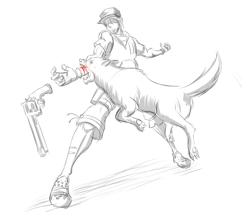 1024x898 Stanley Fights A Wolf (Yes He Wears Crocs) By Theycallhimcake