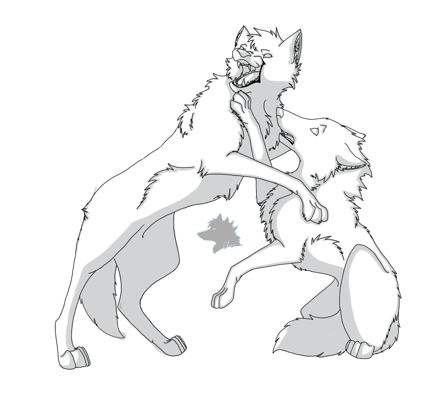 900x808 Wolf Lineart