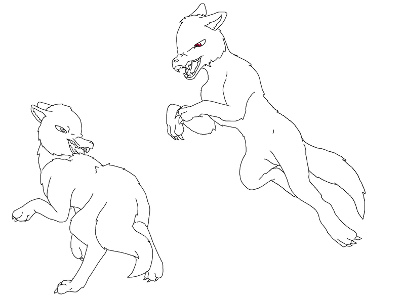 800x589 Wolf Fight Base By Midnightflaze