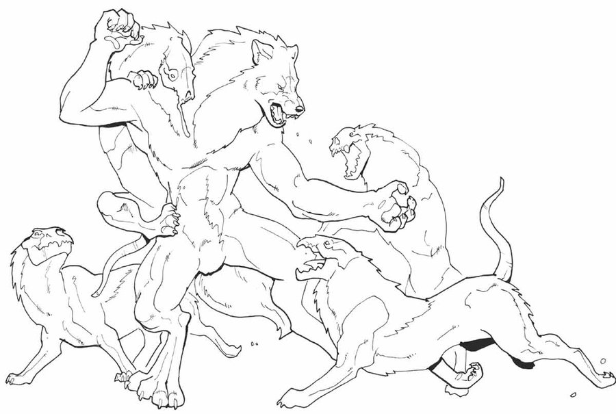 900x605 Wolf Fomori Fight By Pachycrocuta