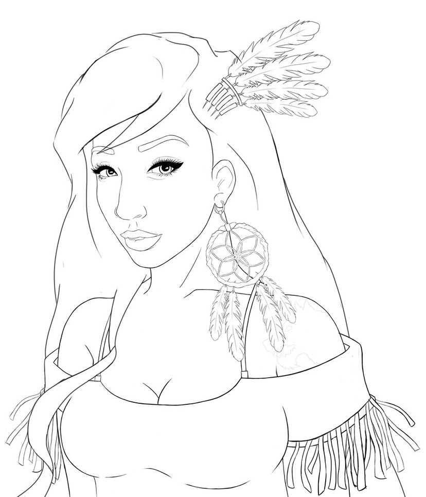 828x966 Wolf Girl 2 Line Art By Joelbear49