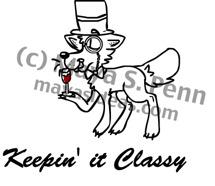 434x376 Wolf In Hat Keepin' It Classy T Shirt Maya's Ideas