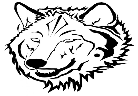 476x333 A Wolf Face Coloring Page Image Clipart Images