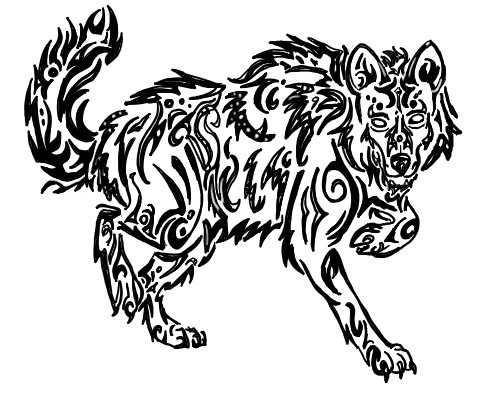 504x403 Tribal Walking Wolf By Silent Howl