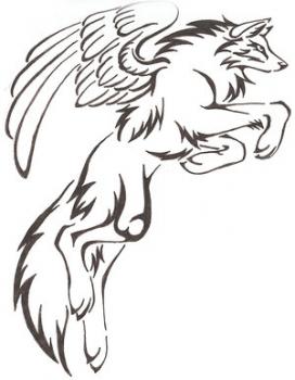 272x350 How To Draw A Tribal Winged Wolf Tattoo Tattoos