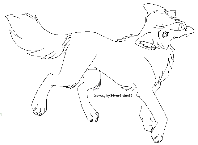 641x470 Free Wolf Line Art By Kainaa
