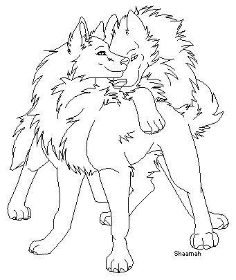 341x405 Love Wolf Lineart By Zoingishly