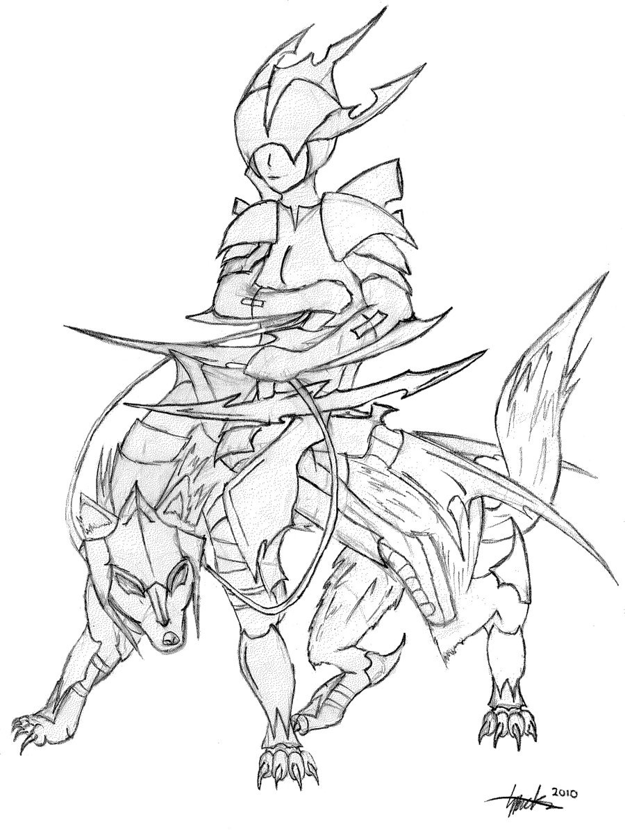 900x1199 Wolf Rider By Ruzukii