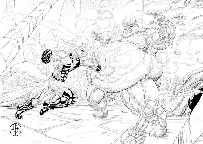 700x495 Commission Wolf Moon Vs Captain Spike By Sektujai By Jim55