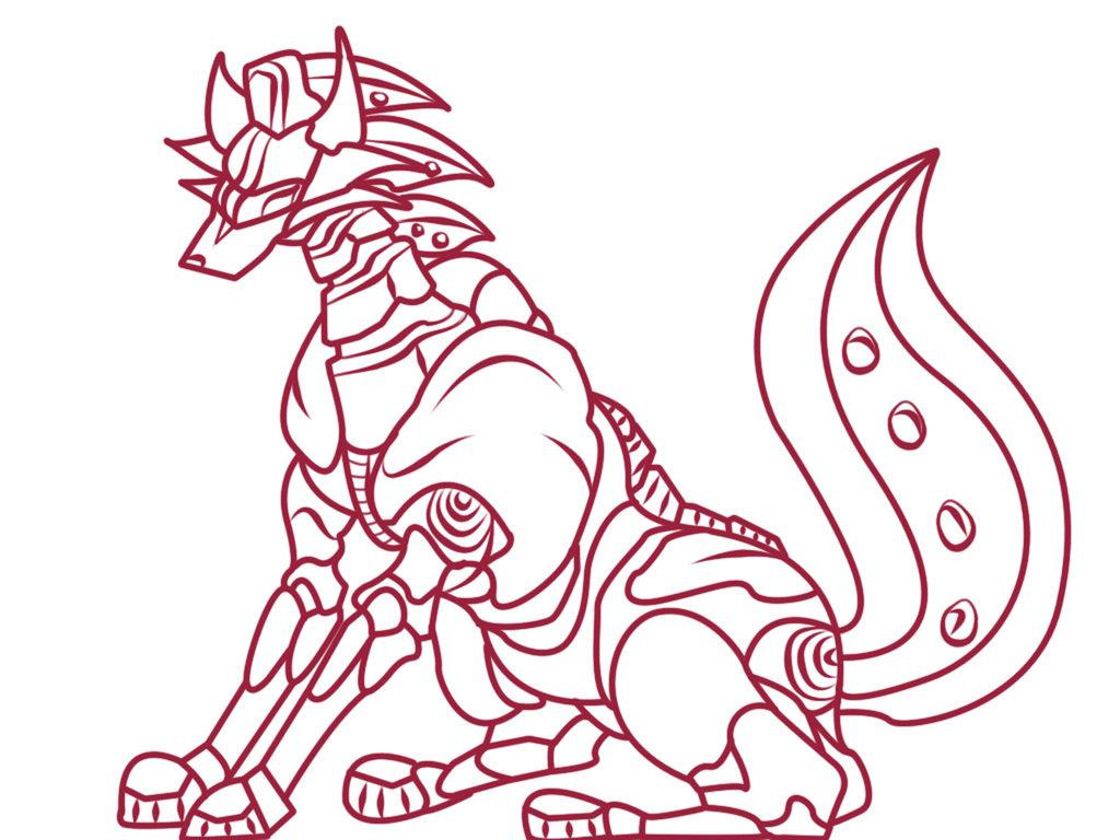 1024x768 Meca Wolf Outline By Crochetamommy